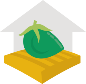 Icon with pulse seed with arrow pointing up away from the ground